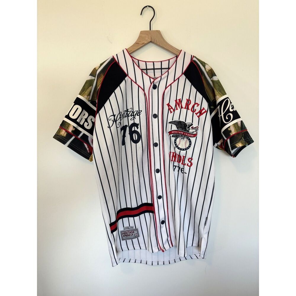 Heritage America Warriors Baseball Jersey 1776 Men's Size XL
